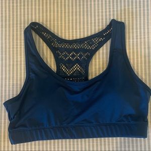 Blue ZYIA Size Large sports bra NWOT